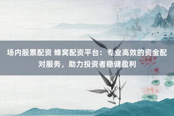 场内股票配资 蜂窝配资平台：专业高效的资金配对服务，助力投资者稳健盈利