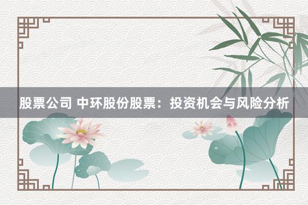 股票公司 中环股份股票：投资机会与风险分析