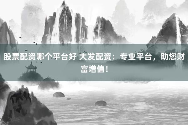 股票配资哪个平台好 大发配资：专业平台，助您财富增值！