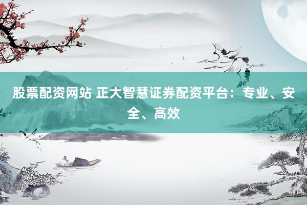 股票配资网站 正大智慧证券配资平台：专业、安全、高效